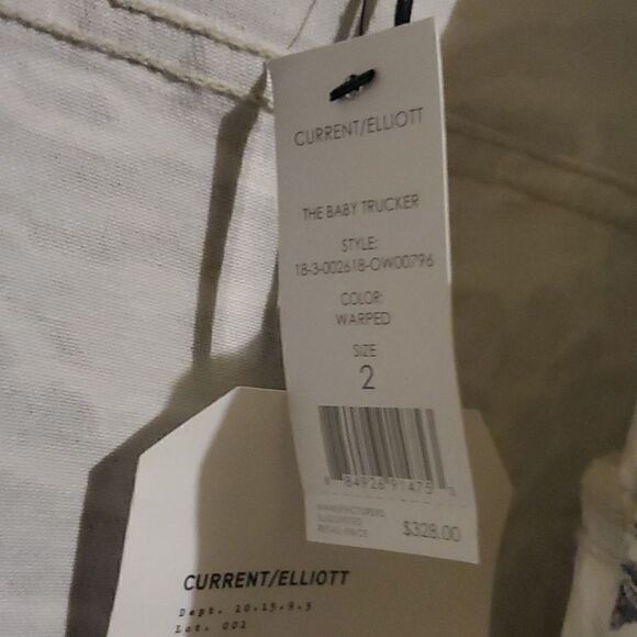 CURRENT ELLIOTT The Baby Trucker Leopard Print Women's Denim Jacket - Si… - Picture 9 of 11